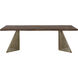 Mickey 90 X 40 inch Smoke Brown / Antique Brass Dining Table